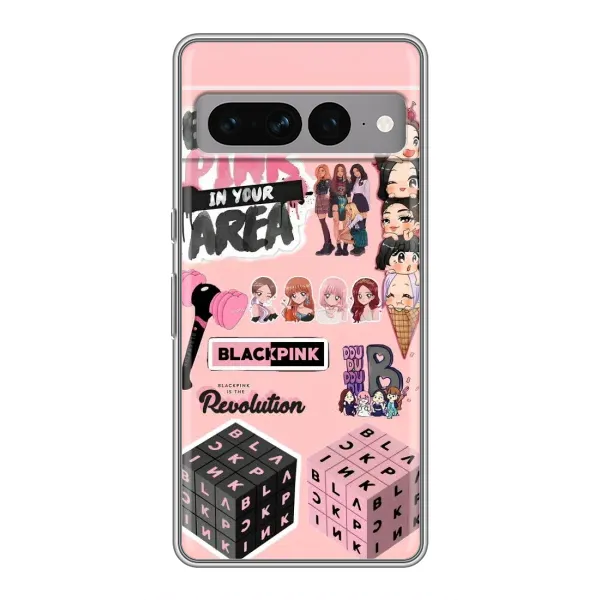 Чехол с рисунком «BLACK PINK коллаж» для Google Pixel 7 Pro