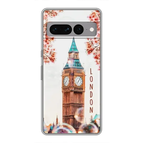 Чехол с рисунком «Часы Лондон» для Google Pixel 7 Pro
