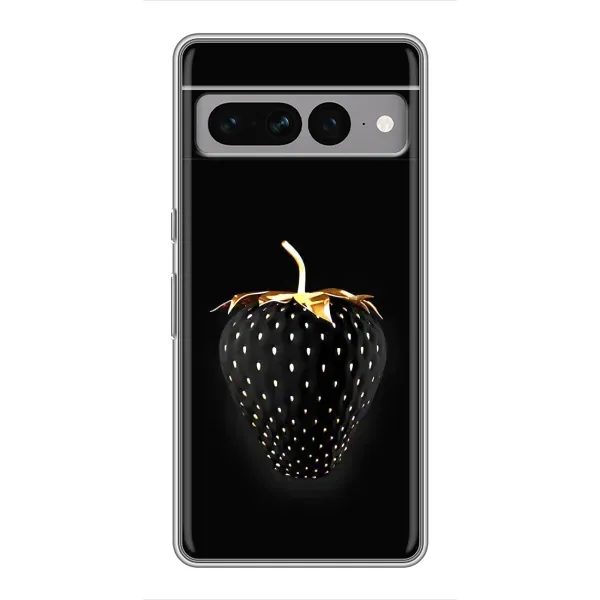 Чехол с рисунком «Чёрная клубника» для Google Pixel 7 Pro
