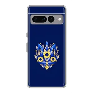 Чехол Укр Символика для Google Pixel 7 Pro (Цветущий Герб)