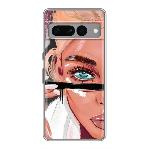 Чехол с рисунком «Девушка и ресницы» для Google Pixel 7 Pro