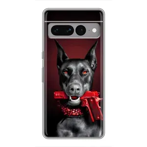 Чехол ДОБЕРМАН для Google Pixel 7 Pro (Доберман злой)
