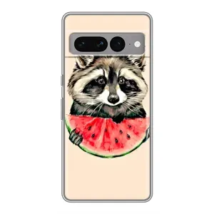 Силиконовый Чехол с Енотами на Google Pixel 7 Pro (Енот)