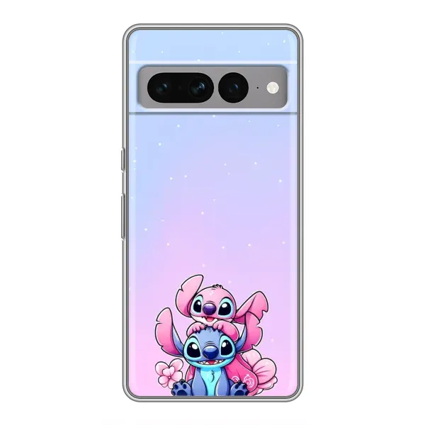Чехол с рисунком «Энджл и Стич» для Google Pixel 7 Pro Чехол с рисунком «Энджл и Стич» для Google Pixel 7 Pro