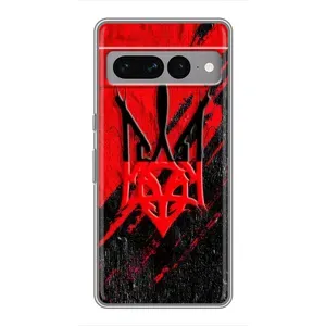 Чехлы УПА (Красно-Чёрный) на Google Pixel 7 Pro (Герб в цвете УПА)