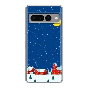 Силіконовий бампер на різдво для Google Pixel 7 Pro (Місто в снігу)