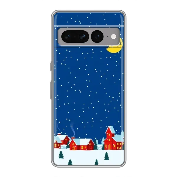 Чехол с рисунком «Город в снегу» для Google Pixel 7 Pro Чехол с рисунком «Город в снегу» для Google Pixel 7 Pro