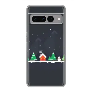 Силіконовий бампер на різдво для Google Pixel 7 Pro (Місто зимове)