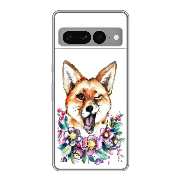 Чехол с рисунком «Хитрая лиса» для Google Pixel 7 Pro