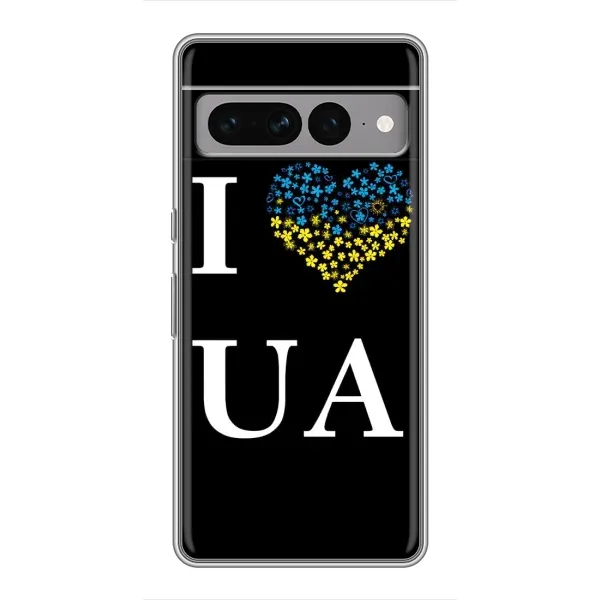 Чехол с рисунком «I Love UA» для Google Pixel 7 Pro Чехол с рисунком «I Love UA» для Google Pixel 7 Pro