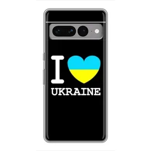 Чехол с Украинской символикой на Гугул Пиксель 7 Про (I Love Ukraine)