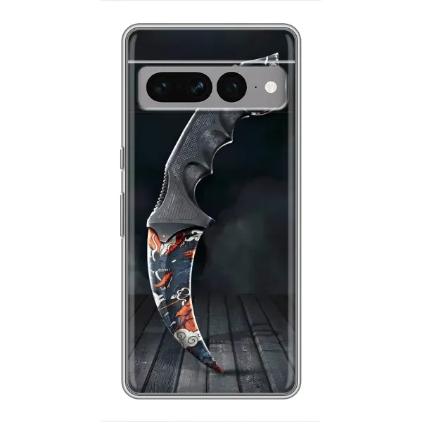 Чехол с рисунком «Кинжал КС ГО» для Google Pixel 7 Pro Чехол с рисунком «Кинжал КС ГО» для Google Pixel 7 Pro
