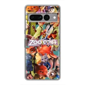 Силіконовий чохол з принтом Зоотрополіс для Google Pixel 7 Pro (Колаж героїв)