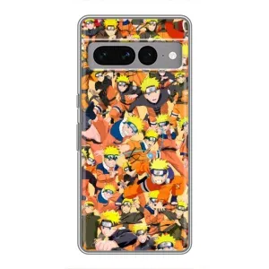 Чехлы с принтом Наруто на Google Pixel 7 Pro (Коллаж Наруто)