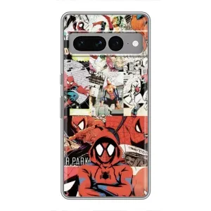 Чехол Супергерой Человека Паука на Google Pixel 7 Pro (Комикс Паука)