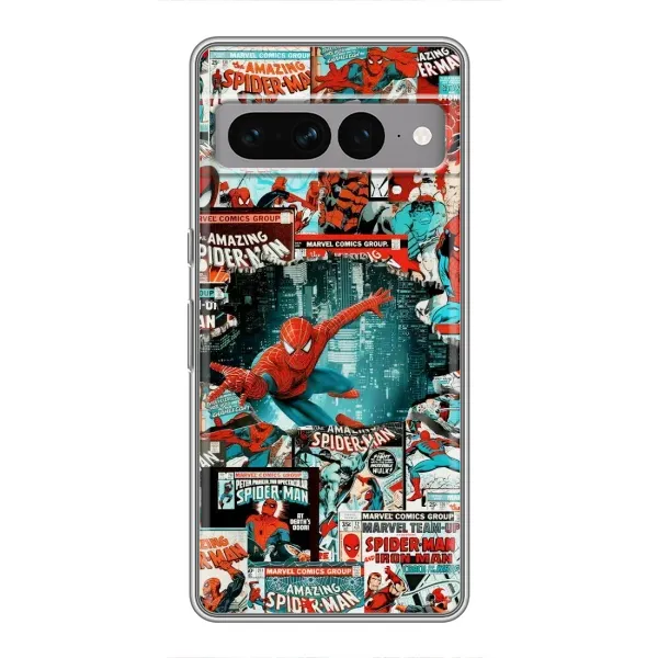 Чехол с рисунком «Комиксы Человек Паук» для Google Pixel 7 Pro Чехол с рисунком «Комиксы Человек Паук» для Google Pixel 7 Pro