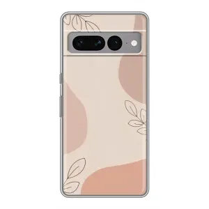 Чохол квітковий дизайн для Google Pixel 7 Pro (Кориневий фон)
