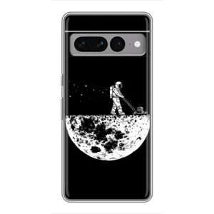 Силиконовый Чехол с принтом "Космонавты" на Google Pixel 7 Pro (Космонавт)