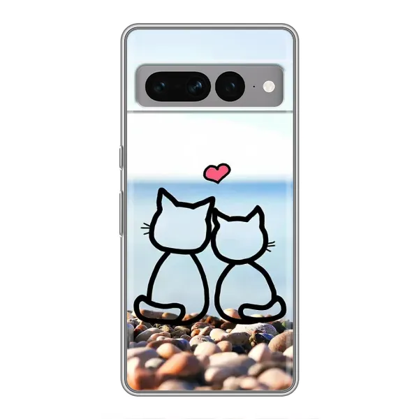 Чехол с рисунком «Котейки» для Google Pixel 7 Pro Чехол с рисунком «Котейки» для Google Pixel 7 Pro