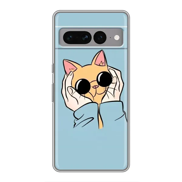 Чехол с рисунком «КОТИК в очках» для Google Pixel 7 Pro Чехол с рисунком «КОТИК в очках» для Google Pixel 7 Pro