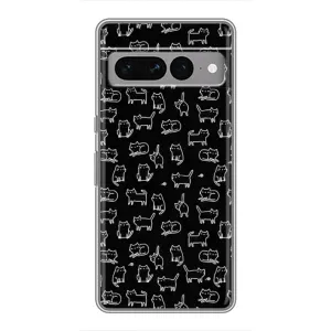 Чехол на тематику: Коты для Google Pixel 7 Pro (Котики на черном)