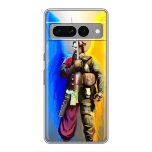Чехол с картинкой (Патриотический КОЗАК) на Google Pixel 7 Pro (Козак с крыльями)