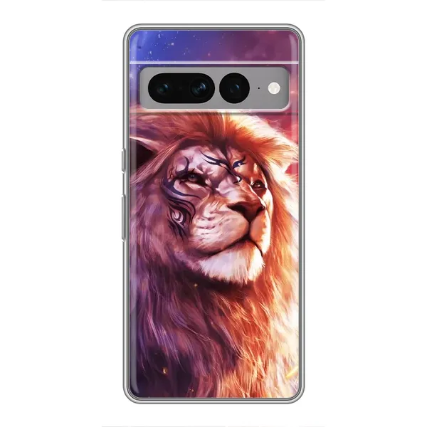 Чехол с рисунком «Красочный ЛЕВ» для Google Pixel 7 Pro