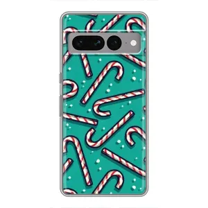 Силіконовий бампер на різдво для Google Pixel 7 Pro (Льодяники)