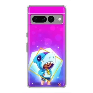 Чехол Бравл Старс для Google Pixel 7 Pro (Леон в костюме Акулы)