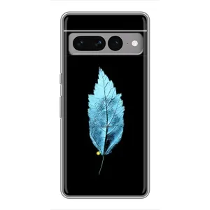 Чохол з картинками на чорному фоні для Google Pixel 7 Pro (Листя)