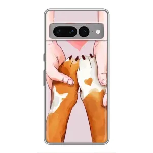 Чехол (ТПУ) Милые собачки для Google Pixel 7 Pro (Любовь к собакам)