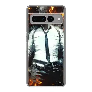 Силиконовый чехол с картинкой "Герой Pubg" на Google Pixel 7 Pro (Man Пубг)