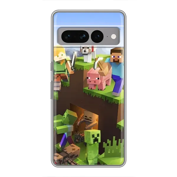 Чехол с рисунком «Майн-крафт» для Google Pixel 7 Pro Чехол с рисунком «Майн-крафт» для Google Pixel 7 Pro