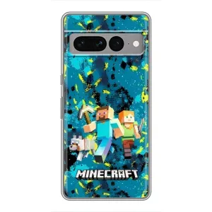 Чехлы для Google Pixel 7 Pro (Персонажи Майн Крафт) (Майнкрафт)