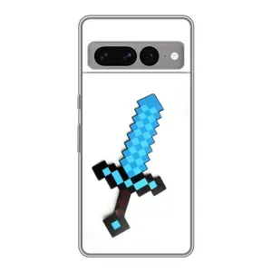 Чехлы для Google Pixel 7 Pro (Персонажи Майн Крафт) (Меч)