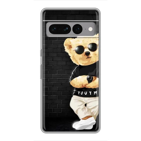 Чехол с рисунком «Мишка в очках» для Google Pixel 7 Pro Чехол с рисунком «Мишка в очках» для Google Pixel 7 Pro