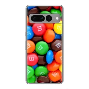 Чохол з зображенням смачної їжі для Google Pixel 7 Pro (Різнокольорові M&M'S)