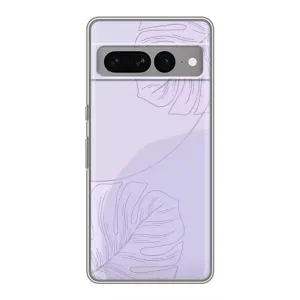Чохол квітковий дизайн для Google Pixel 7 Pro (Монстера фіолетова)