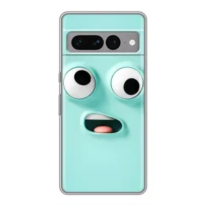 Силиконовые Чехлы (смешные стикеры) для Google Pixel 7 Pro (Забавное мятное лицо)