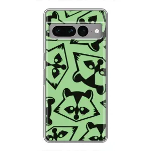 Силиконовый Чехол с Енотами на Google Pixel 7 Pro (Мордочки Енота)