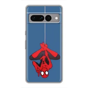 Чехол Супергерой Человека Паука на Google Pixel 7 Pro (На паутине)