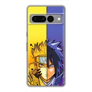 Купить Чехлы на телефон с принтом Anime для Google Pixel 7 Pro (Naruto Vs Sasuke)