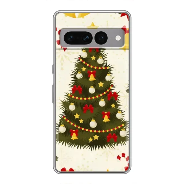Чехол с рисунком «Новогодний принт» для Google Pixel 7 Pro Чехол с рисунком «Новогодний принт» для Google Pixel 7 Pro