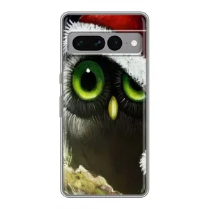 Чехлы с принтом СОВЫ для Google Pixel 7 Pro (Новогодняя Сова)