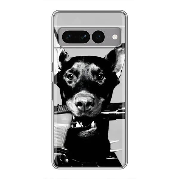 Чохол з малюнком «Небезпечний доберман» для Google Pixel 7 Pro Чохол з малюнком «Небезпечний доберман» для Google Pixel 7 Pro