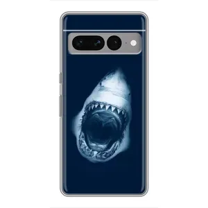 Силиконовый бампер с картинкой животных для Google Pixel 7 Pro (Пасть Акулы)