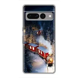 Силіконовий бампер на різдво для Google Pixel 7 Pro (Потяг)