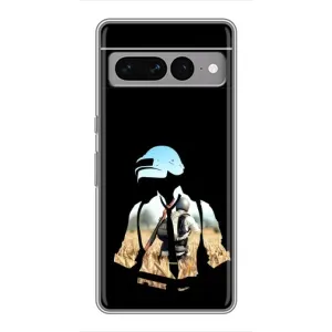 Силиконовый чехол с картинкой "Герой Pubg" на Google Pixel 7 Pro (Пубг мен)