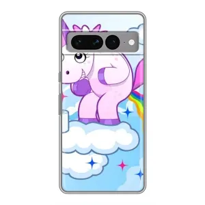 Чехол Unicorn на Google Pixel 7 Pro (Радуга единорожка)