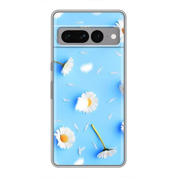 Чехол с рисунком «ромашки на голубом» для Google Pixel 7 Pro